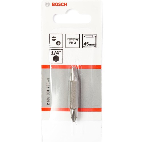Бита Bosch S1.0х5.5-PH2x45мм двусторонняя (738)