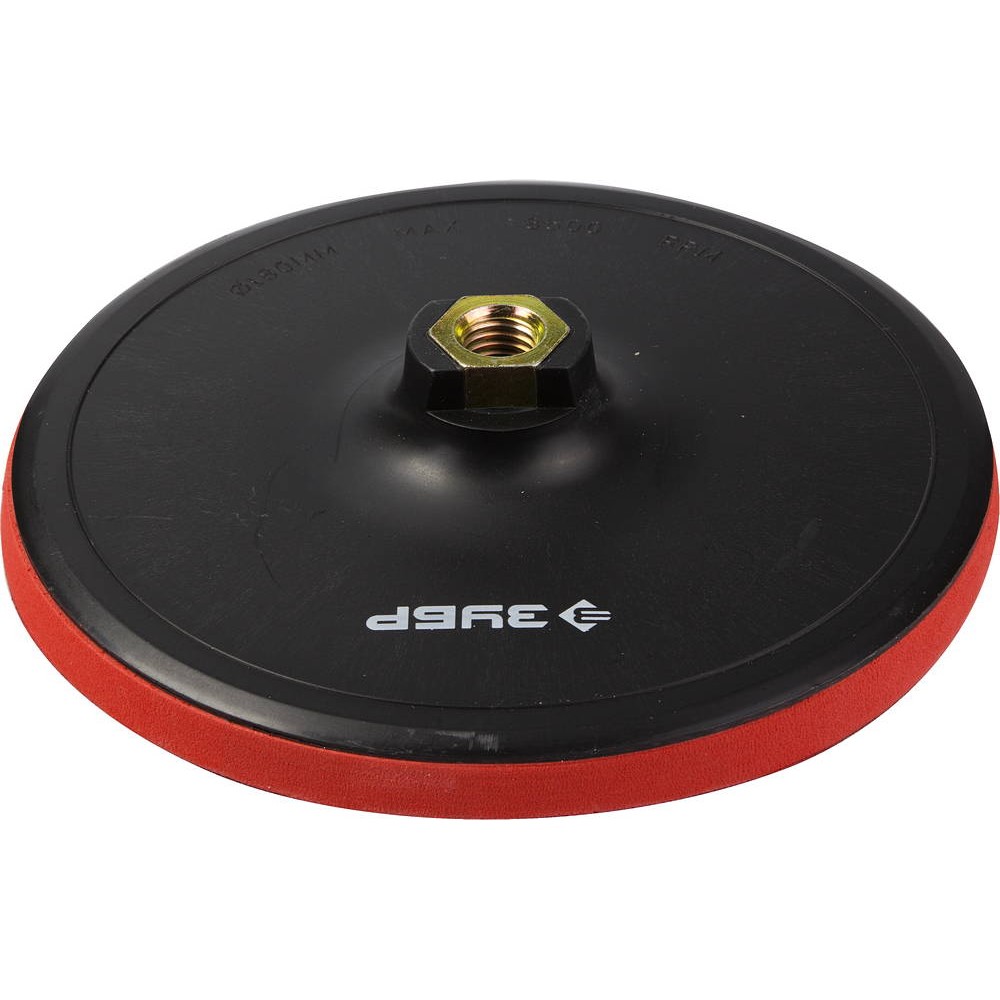 ЗУБР М14, d 180 мм, пластиковая, мягкая опорная тарелка на липучке для УШМ, Профессионал (35782-180)