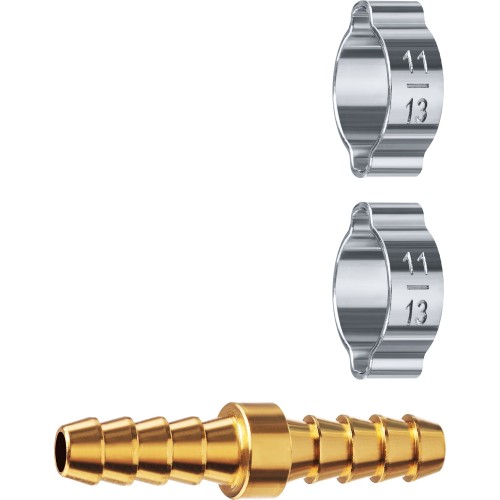 ЗУБР _елочка_-_елочка_, 8 мм с обжимными хомутами, штуцер соединительный, Профессионал (64925-08)