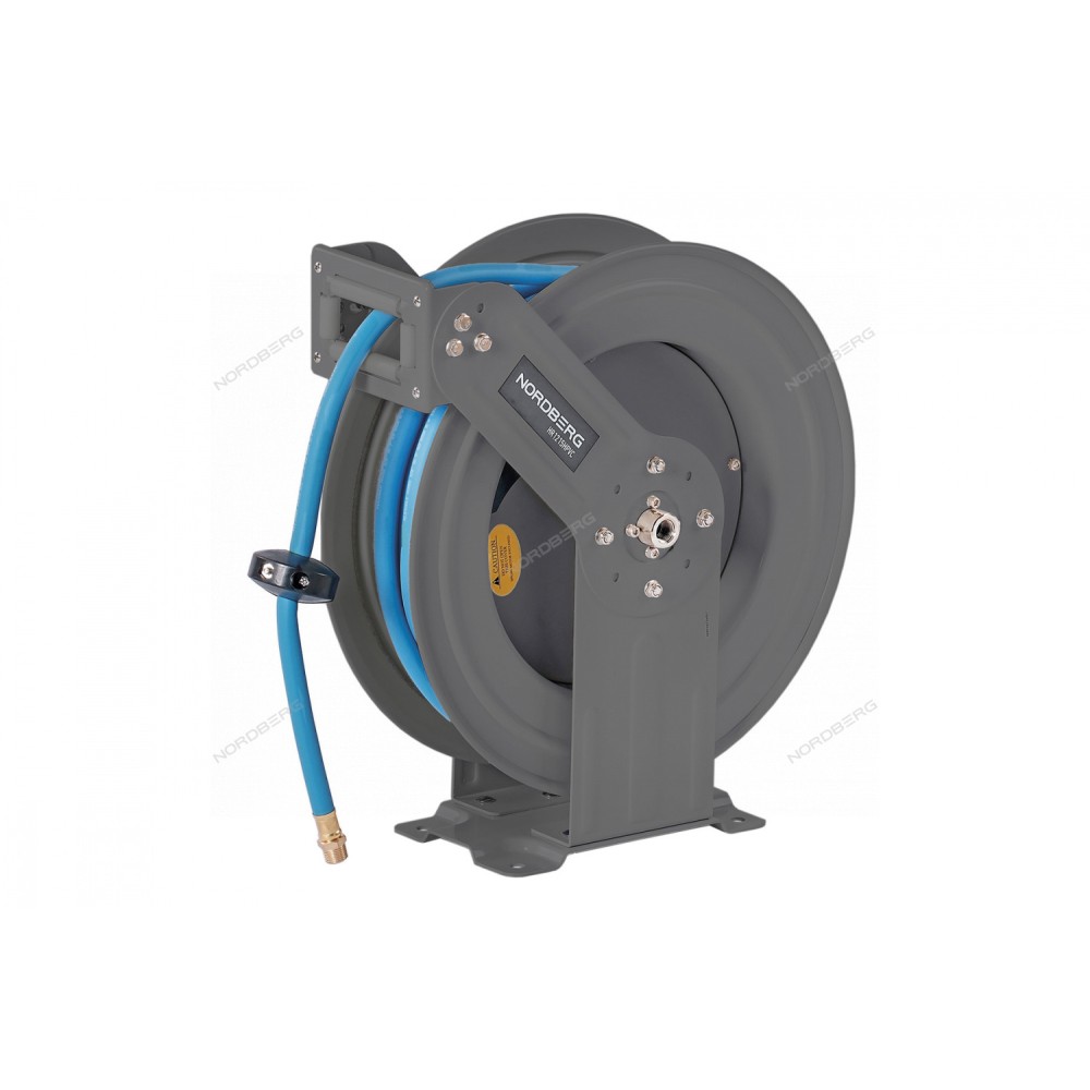 Шланг воздушный c двойным армированием на стальной катушке, гибридный ПВХ диам. 12,5х19мм, 15 м NORD