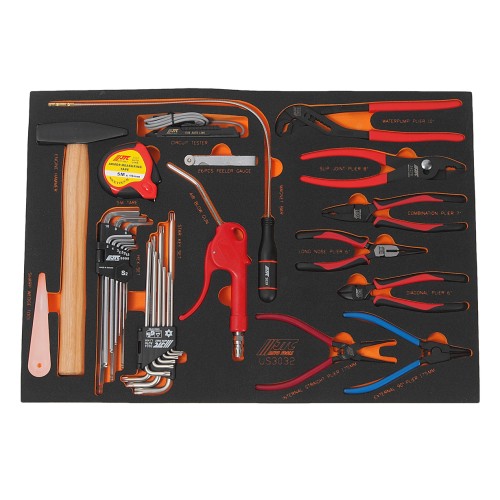 Набор инструментов 32 предмета слесарно-монтажный в ложементе JTC