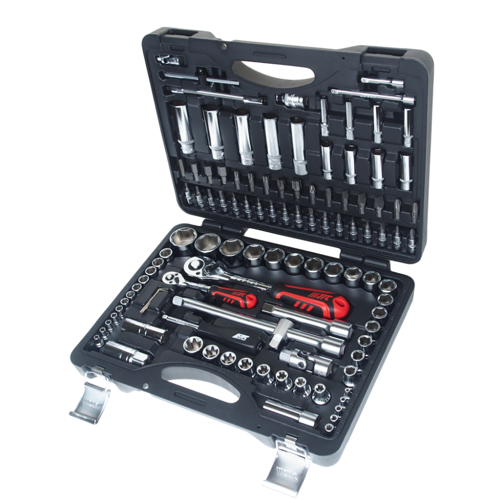 Набор головок торцевых и вставок 1/4" & 1/2" 6-гранных (в кейсе) 110 предметов JTC /1/3