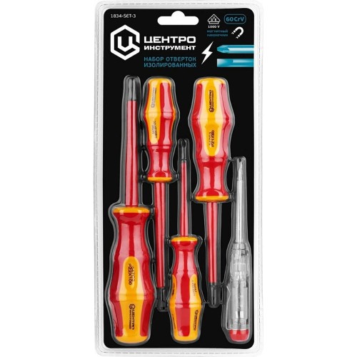 Набор отверток диэлектрических Центроинструмент 5шт 1834-SET-3