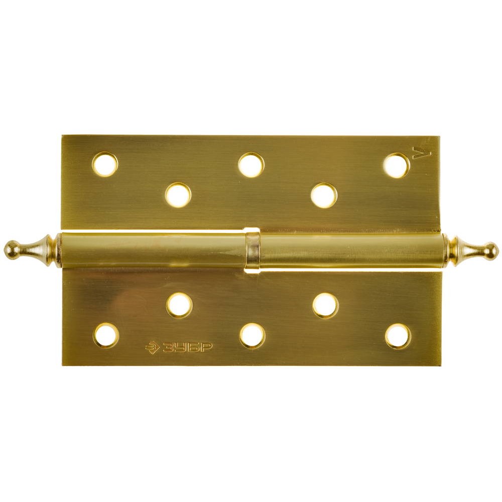 ЗУБР 125 х 75 х 2.5 мм, разъемная, левая, цвет матовая латунь (SB), 2 шт, карточная петля (37605-125-3L)