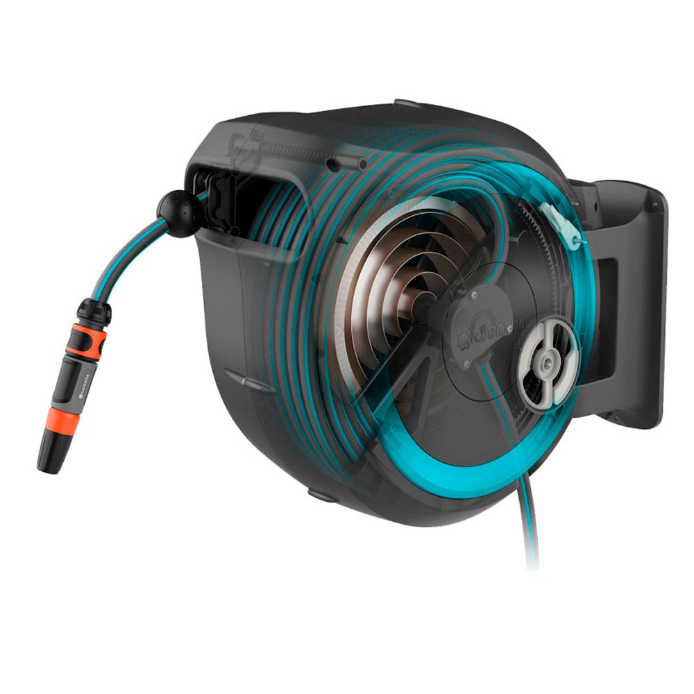 Катушка настенная для шланга Gardena RollUp XL (голубой цвет)