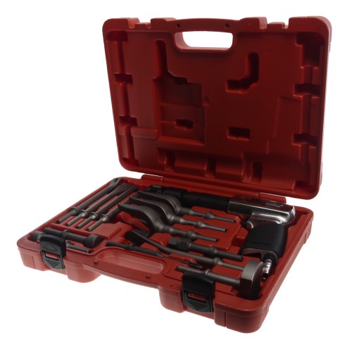 Молоток пневматический 2100уд/мин. с набором зубил 15 предметов JTC