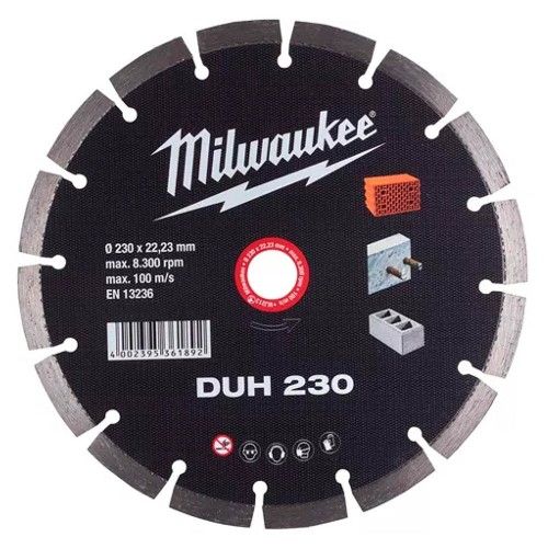 Диск алмазный по бетону и камню Milwaukee DUH 230x22.2мм (710)