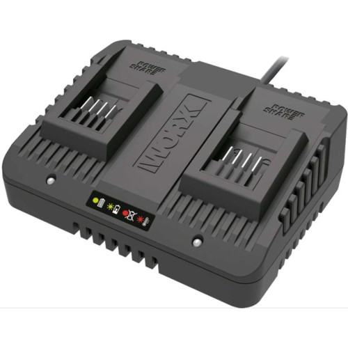 Двойное зарядное устройство WORX WA3772, 20В, 2*1A