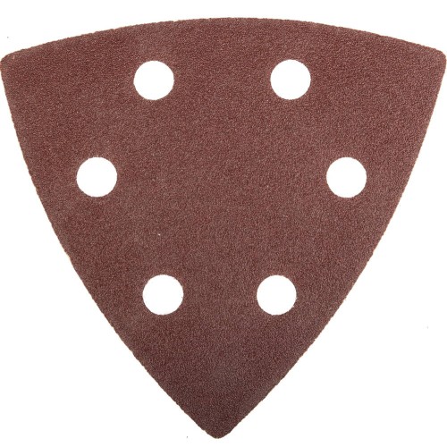 Треугольник шлифовальный ЗУБР _Мастер_ универсальный на велкро основе, 6 отверстий, Р100, 93х93х93мм, 5шт
