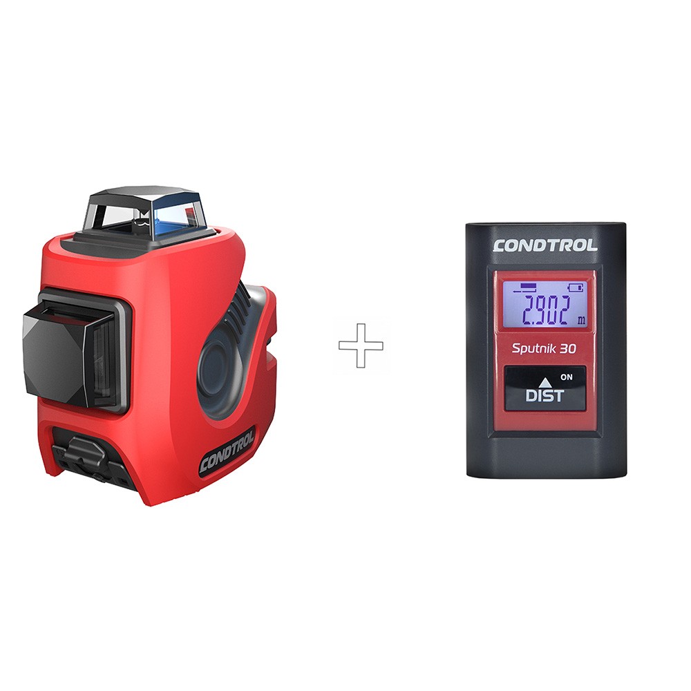 Лазерный уровень CONDTROL NEO X2-360 + дальномер CONDTROL Sputnik 30