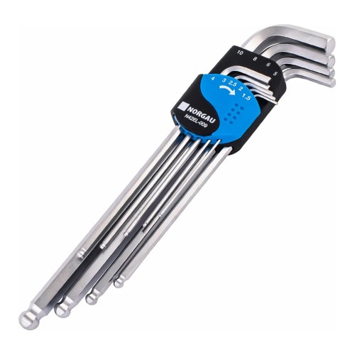 Набор шестигранных удлиненных ключей NORGAU 9 шт N42EL-009 061007809