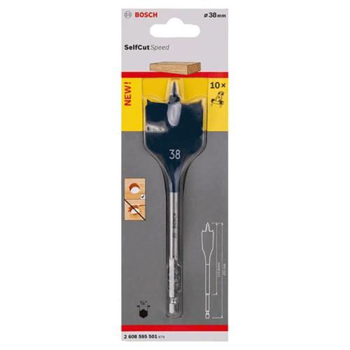 Сверло по дереву Bosch 38х152мм плоское (501)