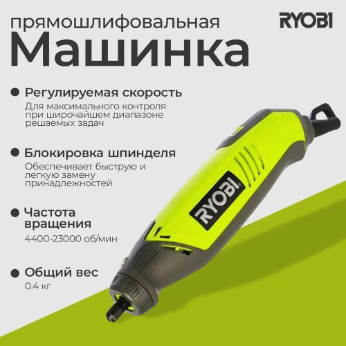 Прямошлифмашина Ryobi ONE+ RRT18-0