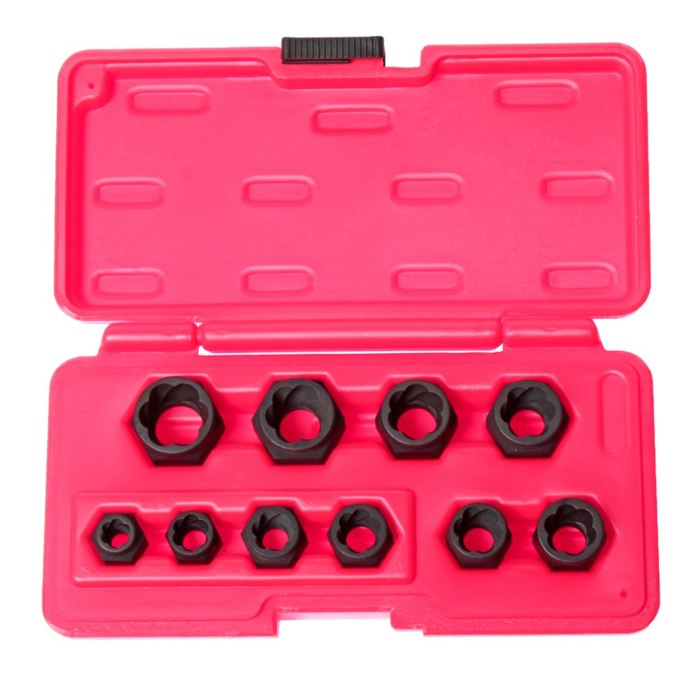 Набор головок для поврежденных болтов и гаек 8-19мм 10 предметов в кейсе JTC