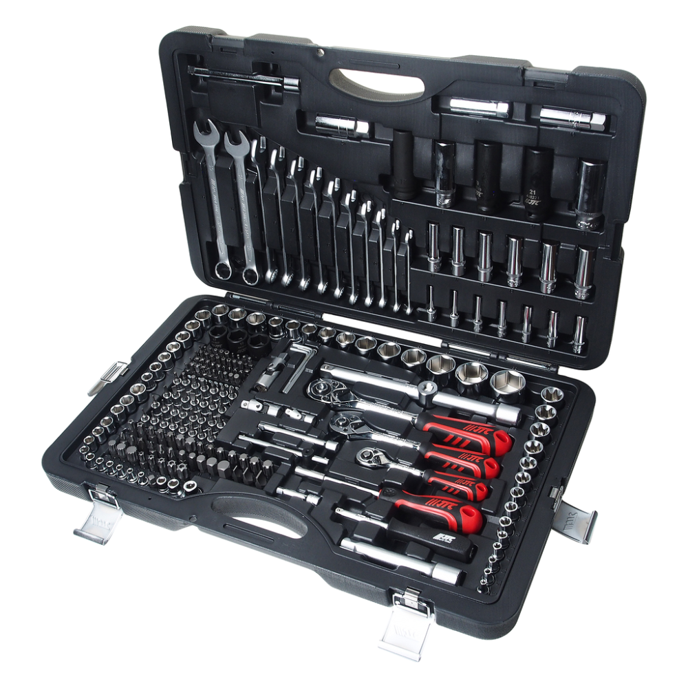 Набор инструментов 1/4" & 3/8 & 1/2" 6-гранный (в кейсе) 216 предметов JTC