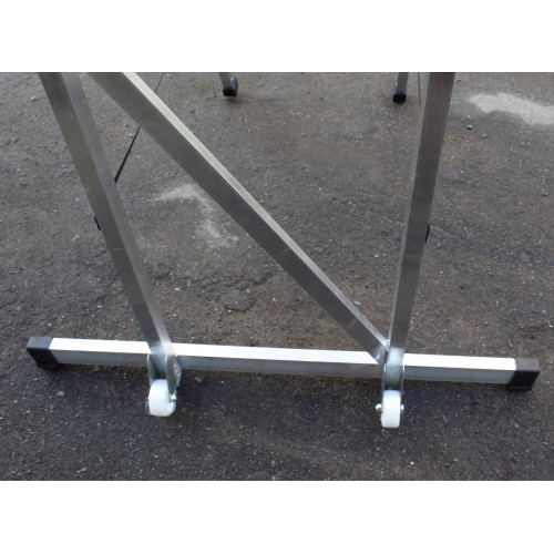 Лестница-платформа фиксированной высоты алюминиевая MEGAL ЛПФВА Н=1.8-5 передвижная с траверсой