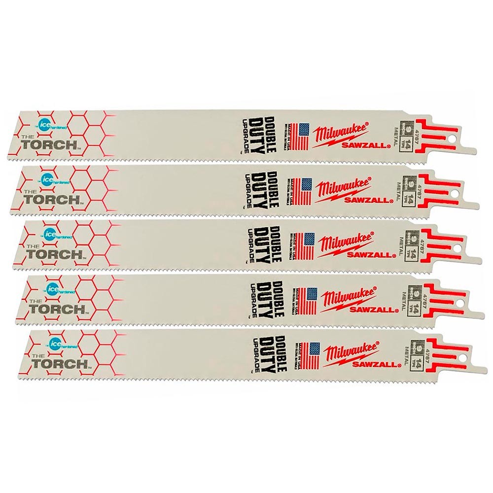 Полотно для сабельной пилы по металлу Milwaukee THE TORCH 230мм 5шт (787)