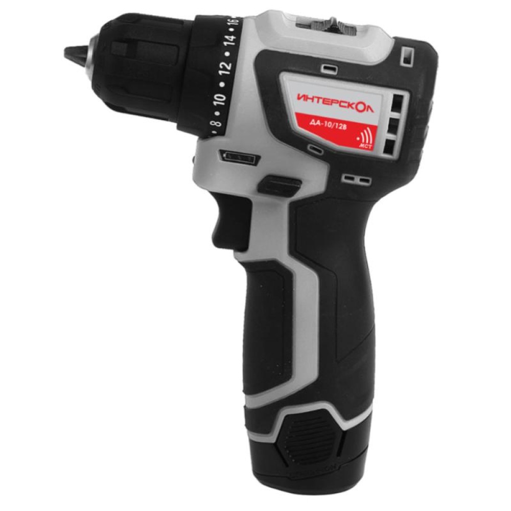 Аккумуляторная дрель-шуруповерт ИНТЕРСКОЛ ДА-10/12В