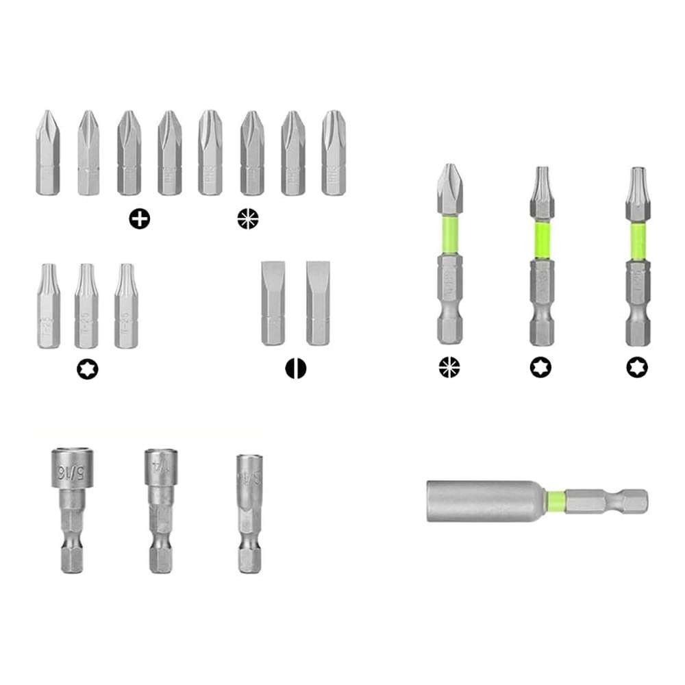 Набор бит и насадок Greenworks 20шт (2944007)