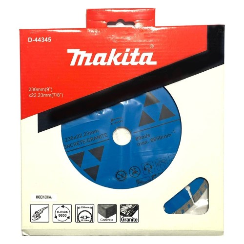 Диск алмазный по бетону и граниту Makita Standard 230x22.2мм (D-44345)