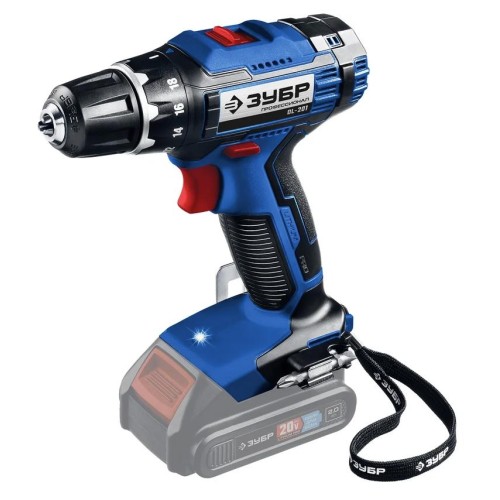 Аккумуляторная дрель-шуруповерт ЗУБР Профессионал DL-201 (без акк, без з/у)