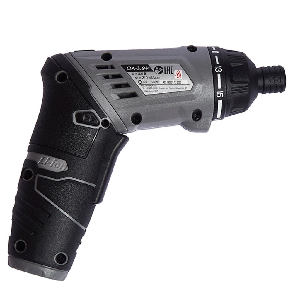 Аккумуляторная отвертка ИНТЕРСКОЛ ОА-3.6Ф 433.0.2.00