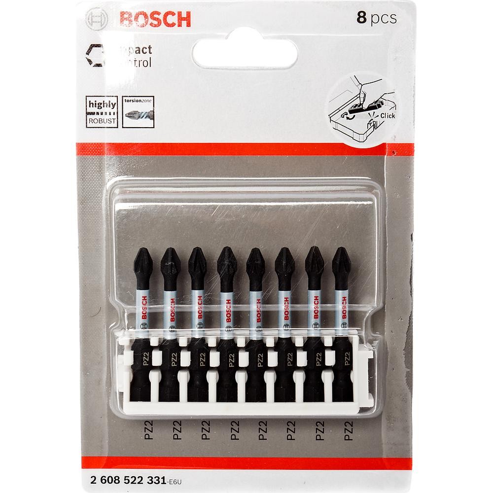 Набор бит Bosch PZ2х50 ударные 8шт (331)