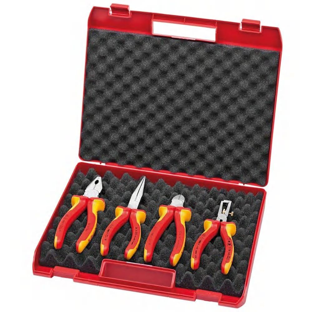 RED Electric Set 1 Набор VDE диэлектрического инструмента в пластиковом кейсе, 4 пр., KN-1106160, KN