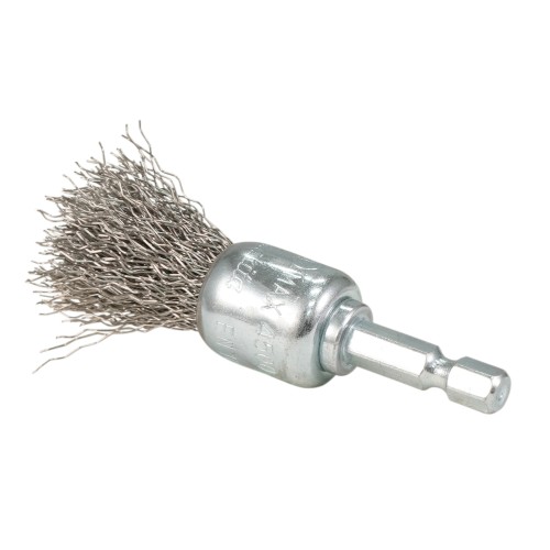 Щетка проволочная кистевая гофрированная Makita d19 мм,0,3 мм, 1/4"