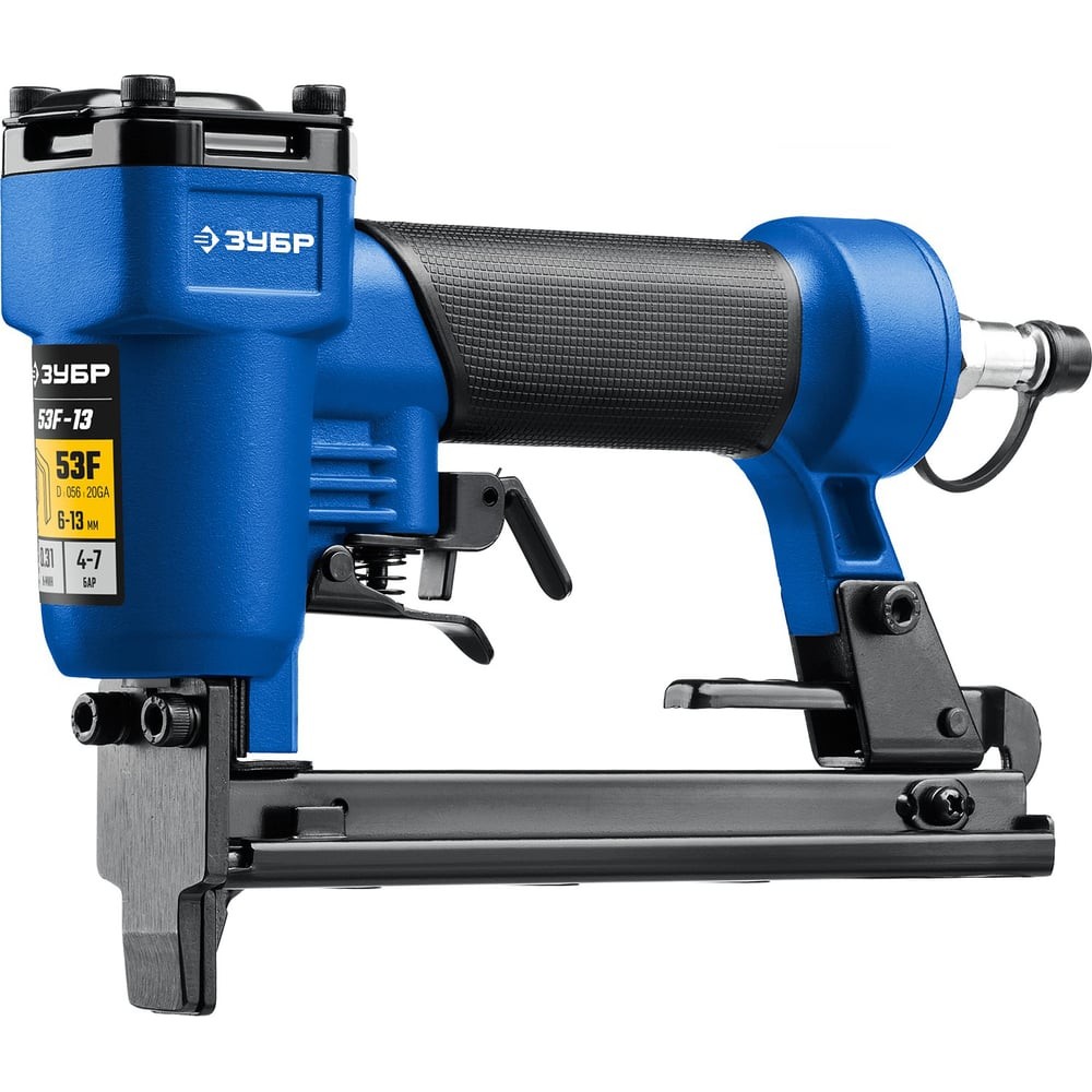 ЗУБР 53F-13, пневматический степлер для скоб 20Ga, тип 53F (6-13 мм), Профессионал (31934)