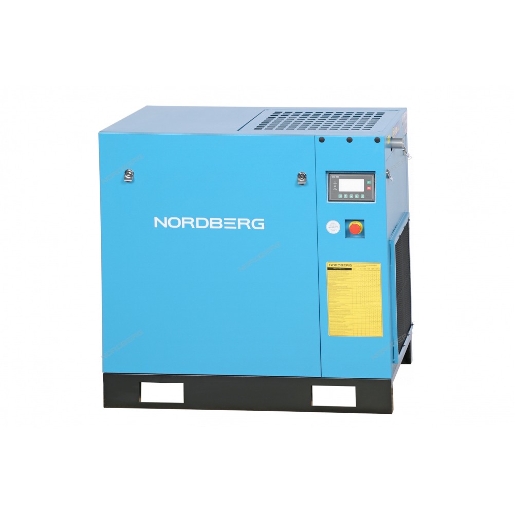 Компрессор винтовой, 15 кВт, 10 бар, 1910 л/мин, IP55, без ресивера NORDBERG NCC20