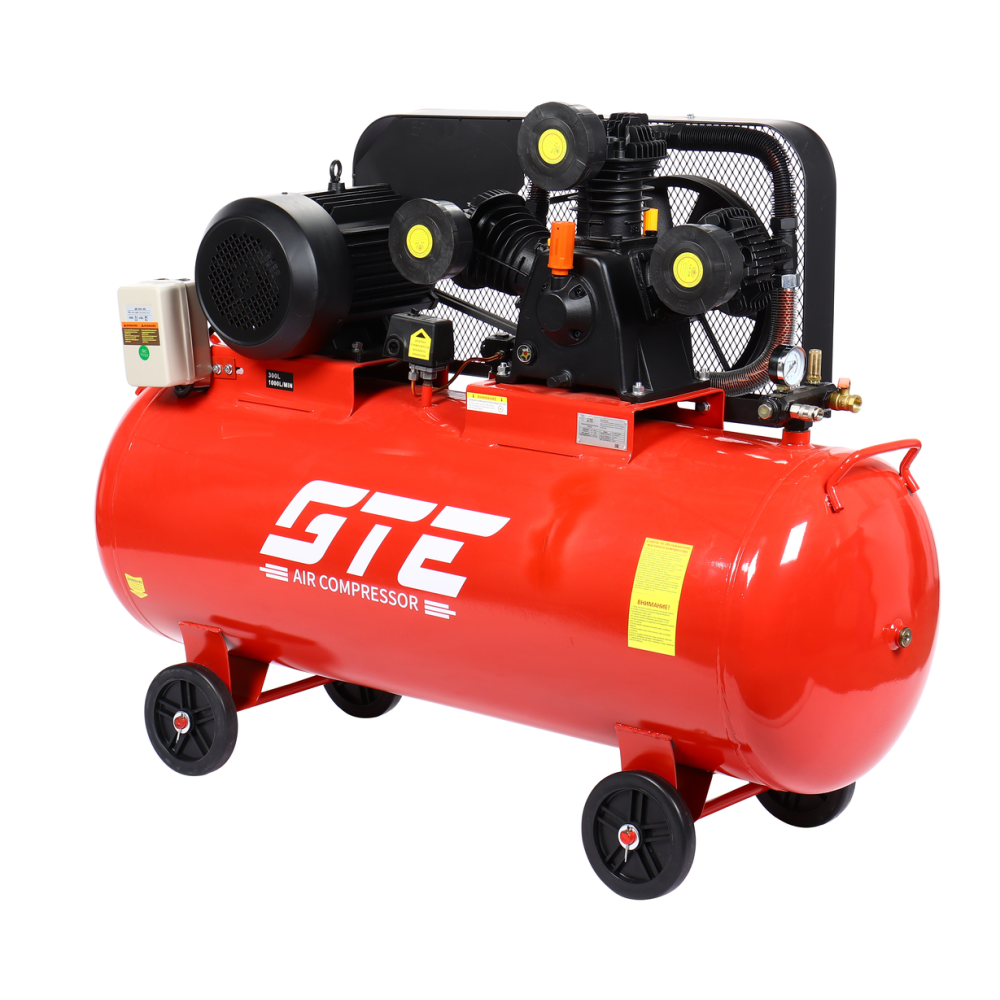Компрессор поршневой ременной 380В 1000л/мин. ресивер-300л одноступенчатый GTE