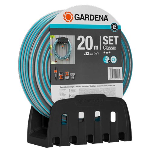 Шланг Gardena Classic 1/2" 20м + кронштейн настенный