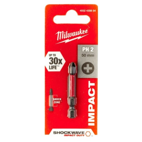 Бита Milwaukee SHOCKWAVE PH2х50мм (854)