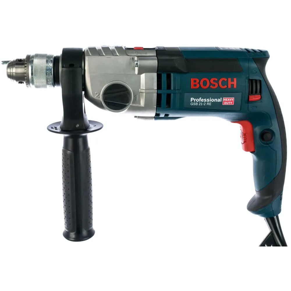 Сетевая дрель Bosch GSB 21-2 RE L-Boxx ударная (БЗП)