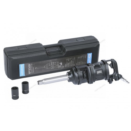 Пневмогайковерт ударный 1", 3600 Нм, в кейсе с головками 32 и 33 мм NORDBERG NP18360K