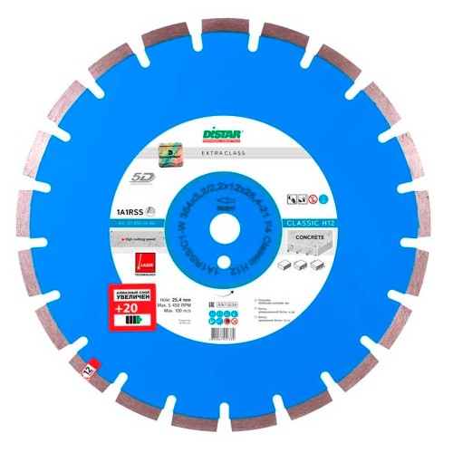 Диск алмазный по бетону Distar Classic H12 1A1RSS/C1-W 400х25.4мм (4121)