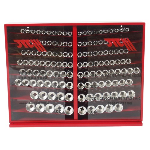 Набор головок торцевых 1/2" 6-ти гранных 10-32мм 137 предметов в металлическом шкафу JTC