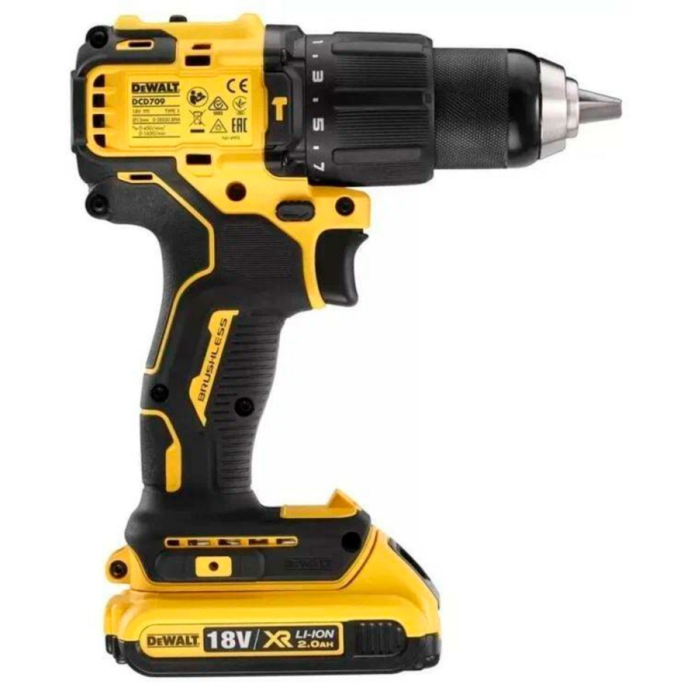 Аккумуляторная дрель-шуруповерт DeWalt DCD709D2T ударная