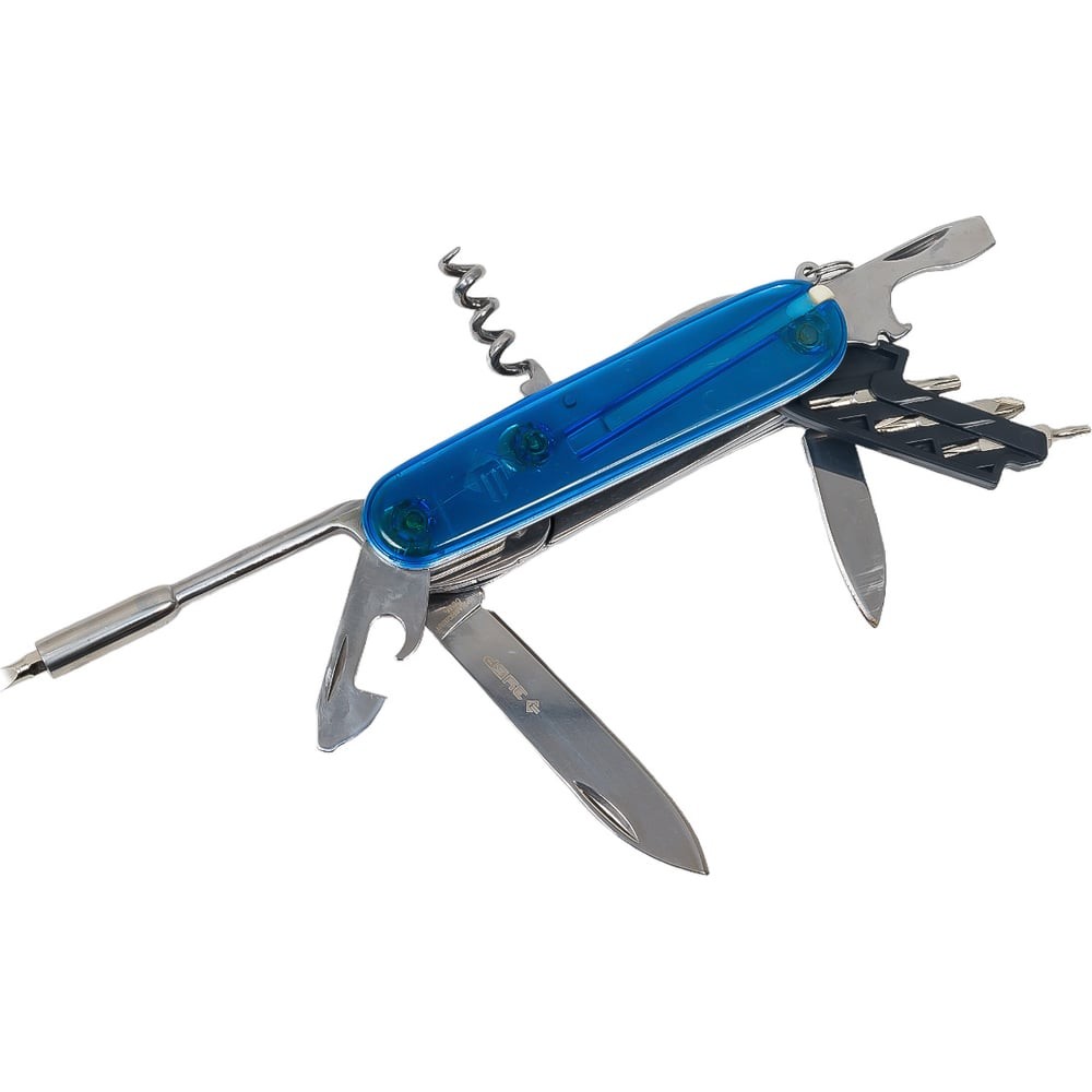 ЗУБР 17 в 1, складной, пластиковая рукоятка, мультитул, многофункциональный нож (47787)