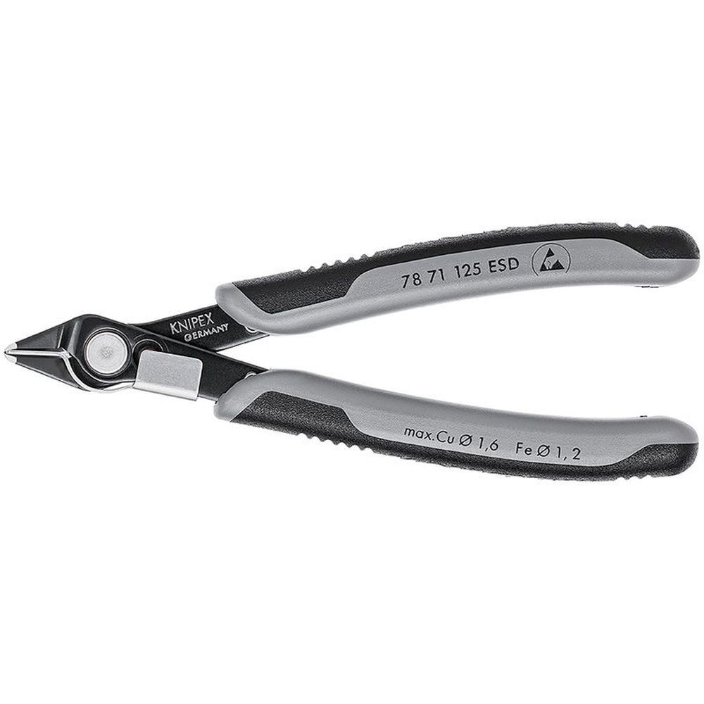 Electronic Super Knips Бокорезы прецизионные ESD, зажим для проволоки, чернёные, 125 мм, 2-комп анти