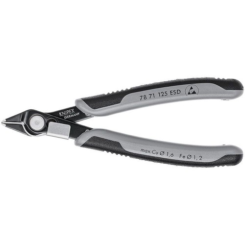 Electronic Super Knips Бокорезы прецизионные ESD, зажим для проволоки, чернёные, 125 мм, 2-комп анти