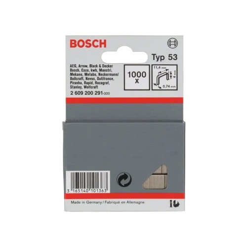 Скобы для степлера Bosch T53/4 1000шт (291)
