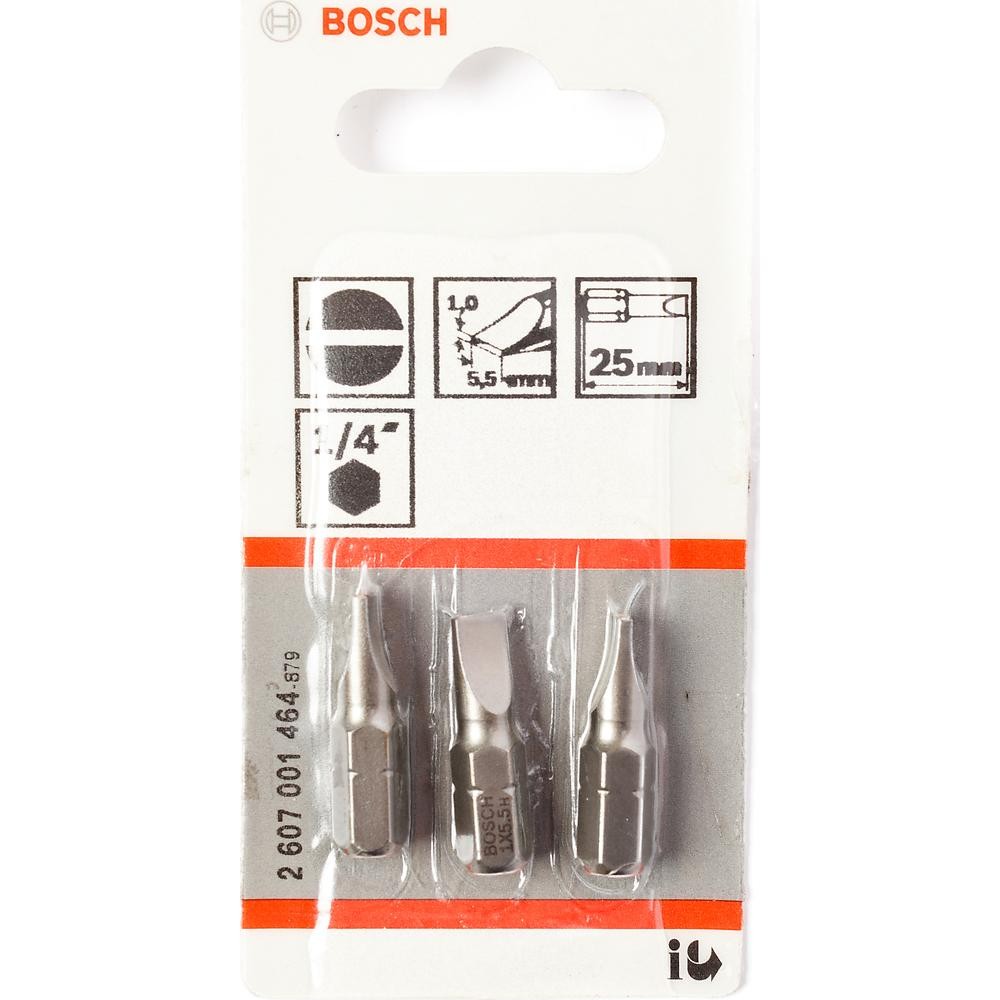 Набор бит Bosch S1х5.5х25мм 3шт (464)