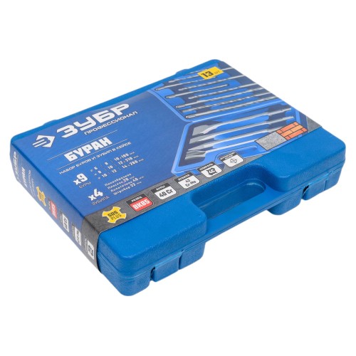 Набор зубил ЗУБР Профессионал БУРАН 13шт 250мм SDS-plus (29360-H13)