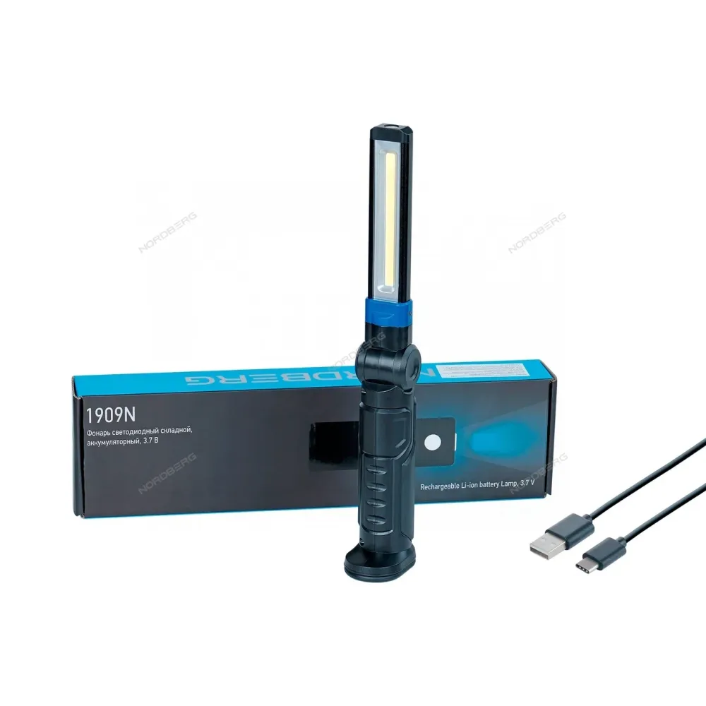 Фонарь светодиодный, складной, аккумуляторный, 3,7 В NORDBERG