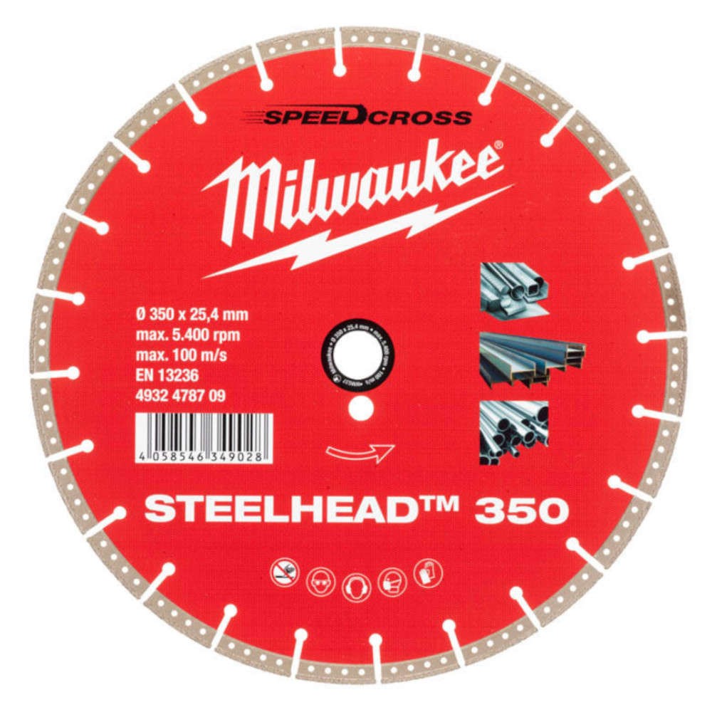 Диск алмазный универсальный Milwaukee STEELHEAD 350х25.4мм (4932478709)