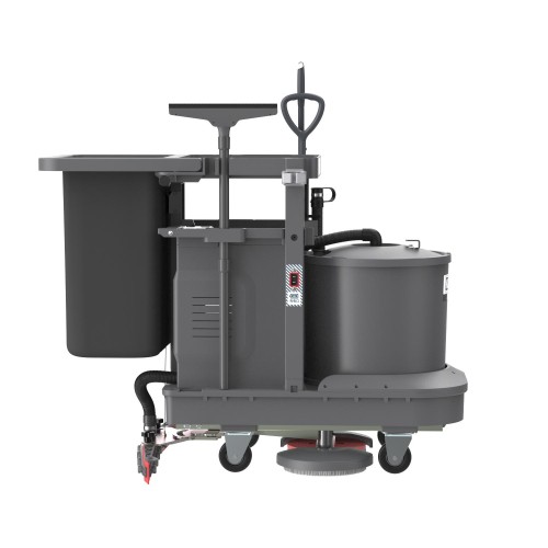 Многофункциональная уборочная тележка Vostok МТ40 (с литиевой АКБ) - 2х щетки