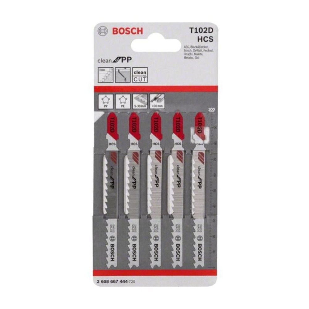 Набор пил 5 шт.T102D CleanPP BOSCH 2608667444