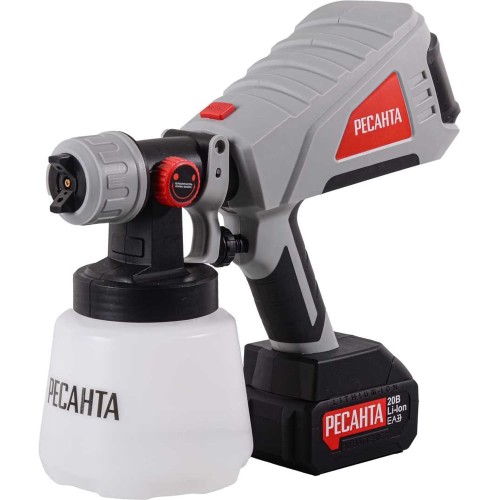 Краскопульт аккумуляторный АКП-20Li Ресанта (в комплекте 1 АКБ и ЗУ)